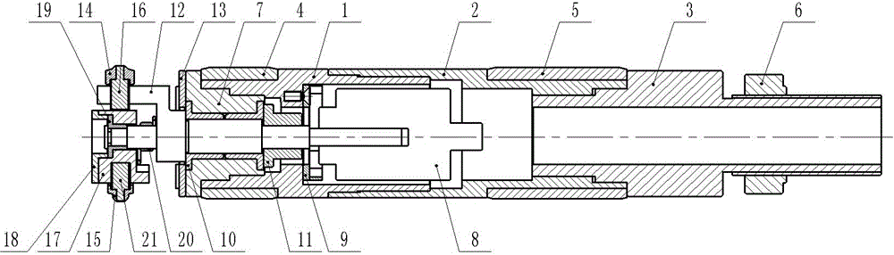 Detecting device for rifling angle of small-caliber gun barrel