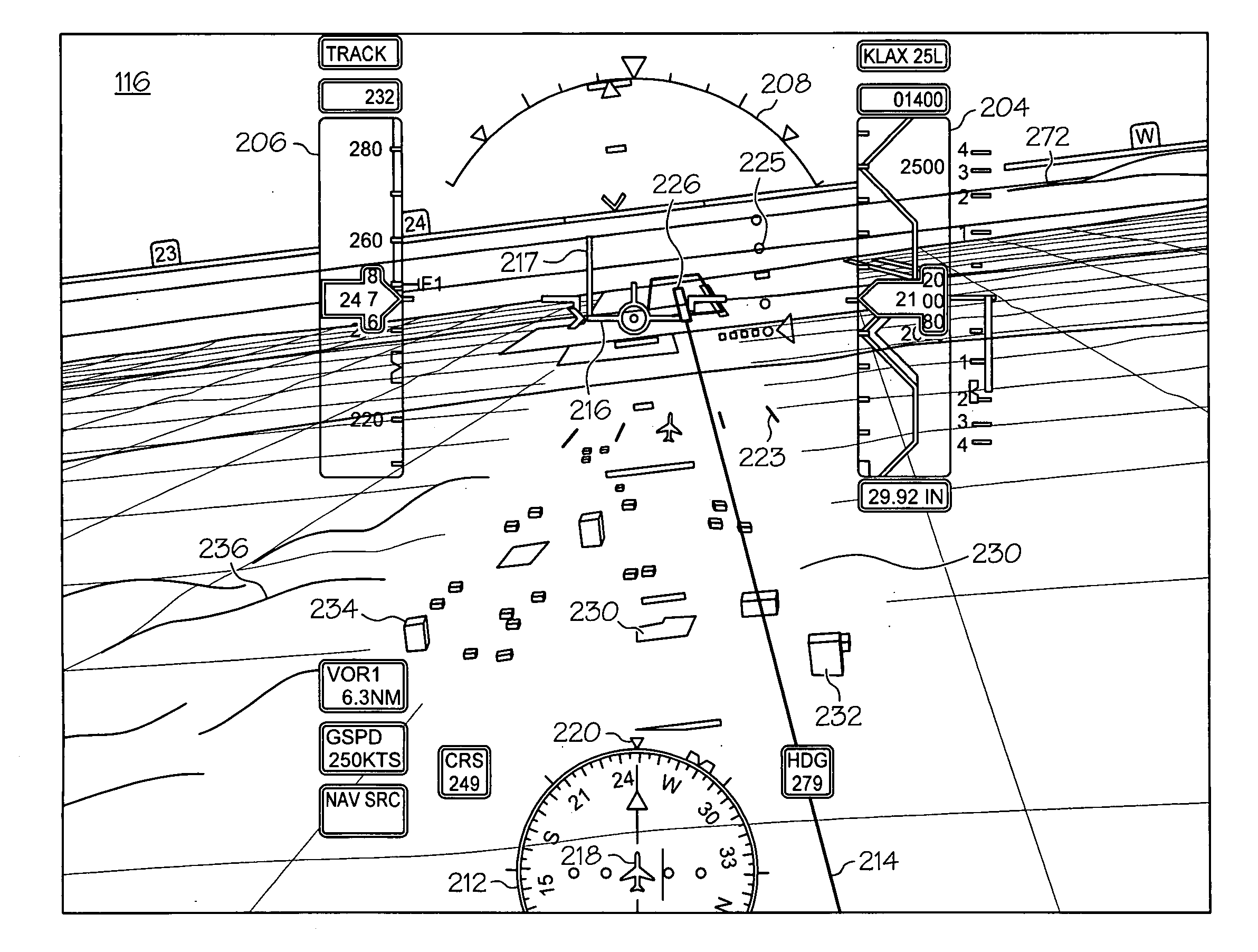 Method and apparatus for displaying prioritized photo realistic features on a synthetic vision system