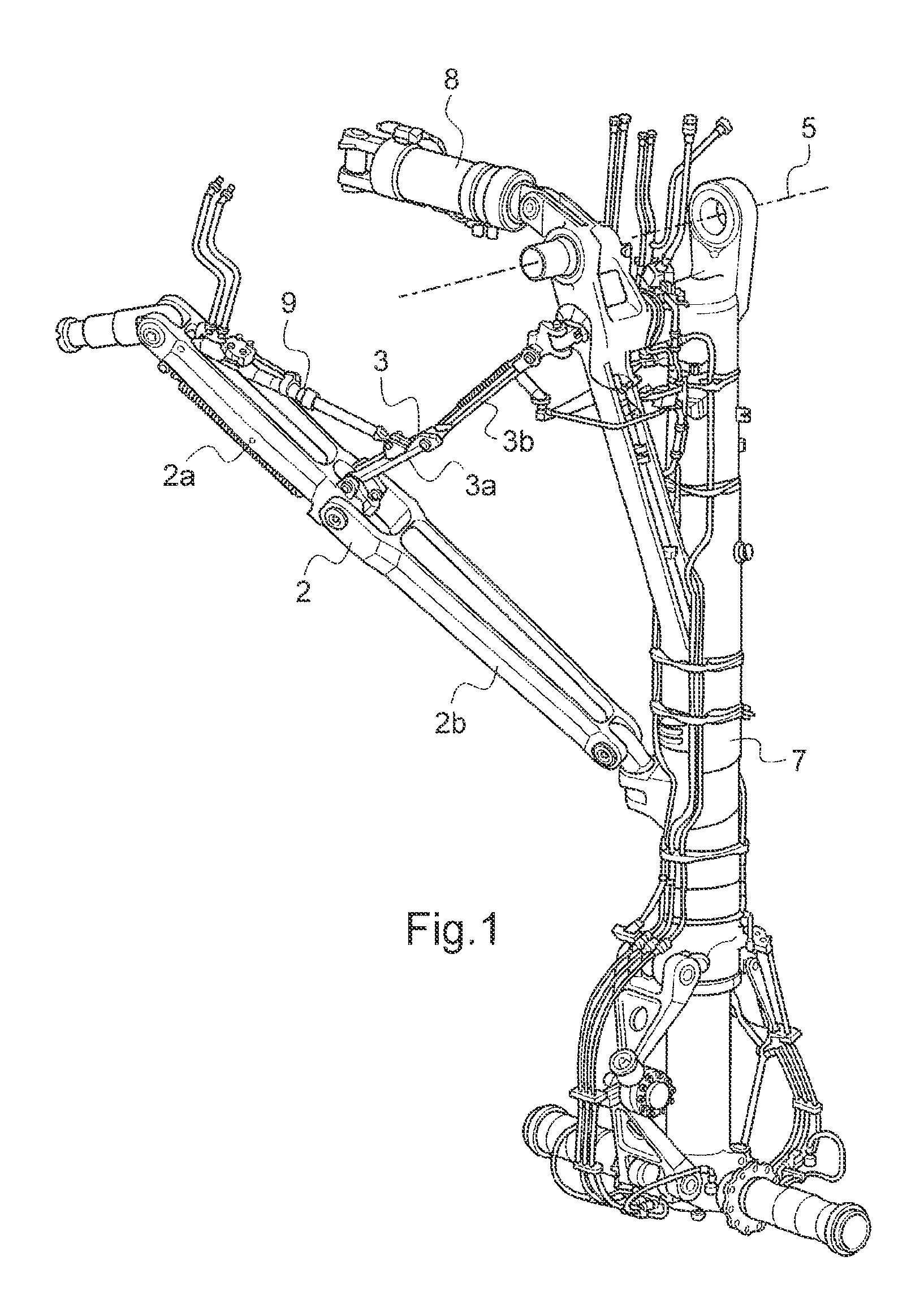 Device for unlocking an undercarriage in a deployed position, and an undercarriage fitted with such a device