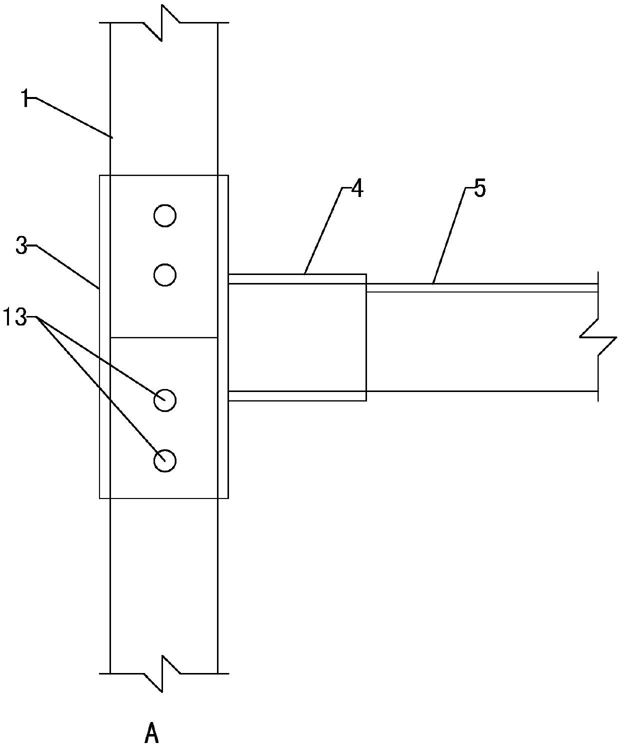 Stepping stair section channel for underground deep large engineering construction and construction method thereof