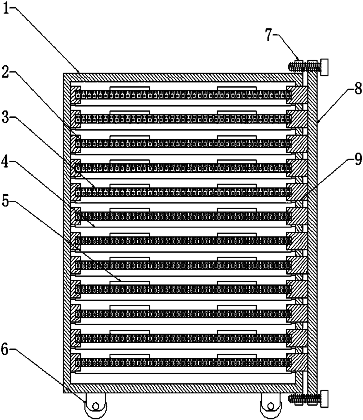 Storing box for transferring photovoltaic assemblies