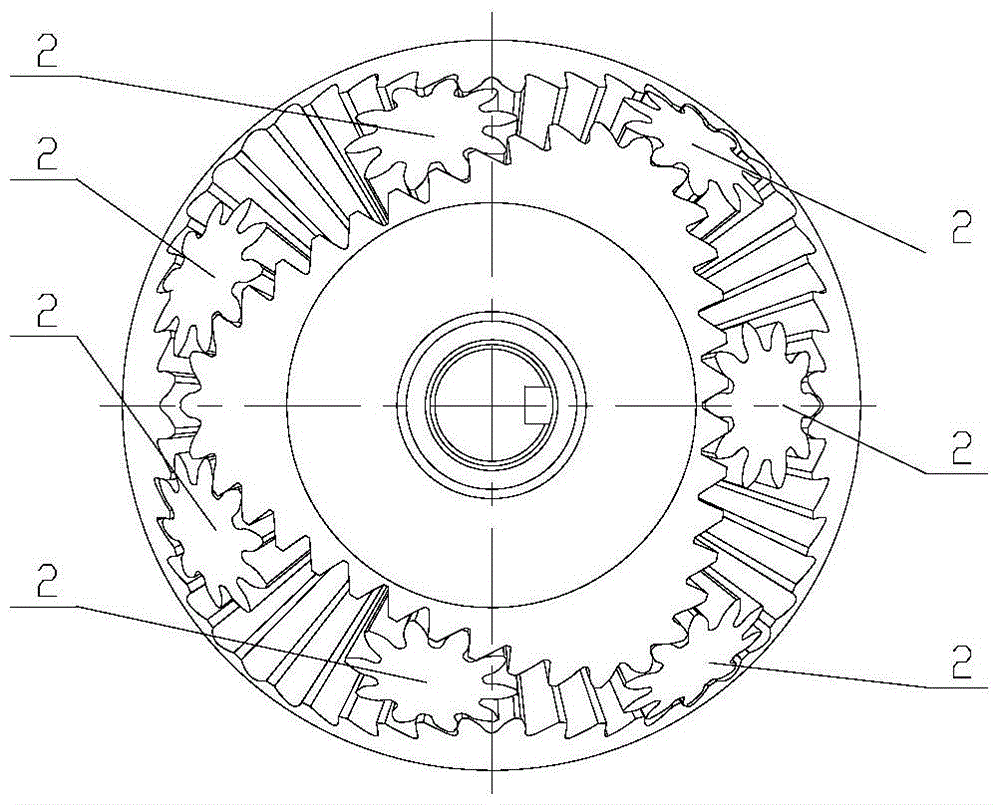 Dual output inner rotor non-conical gear hydraulic motor