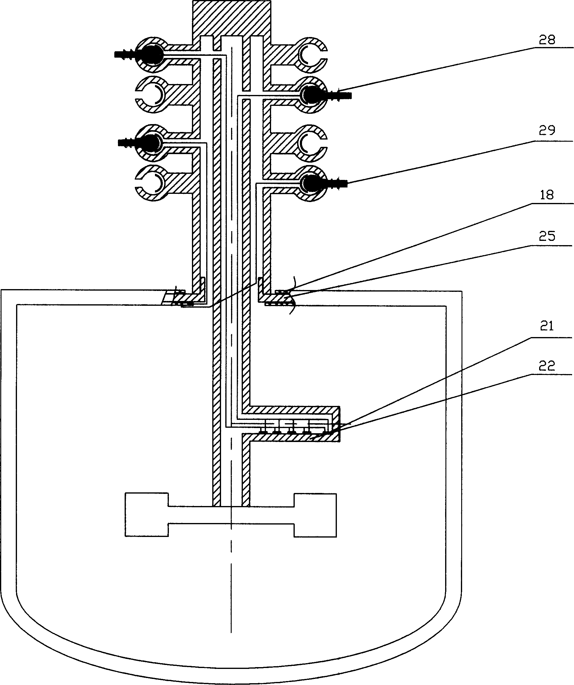 High pressure sealing ring current type crude oil wax deposition simulating device