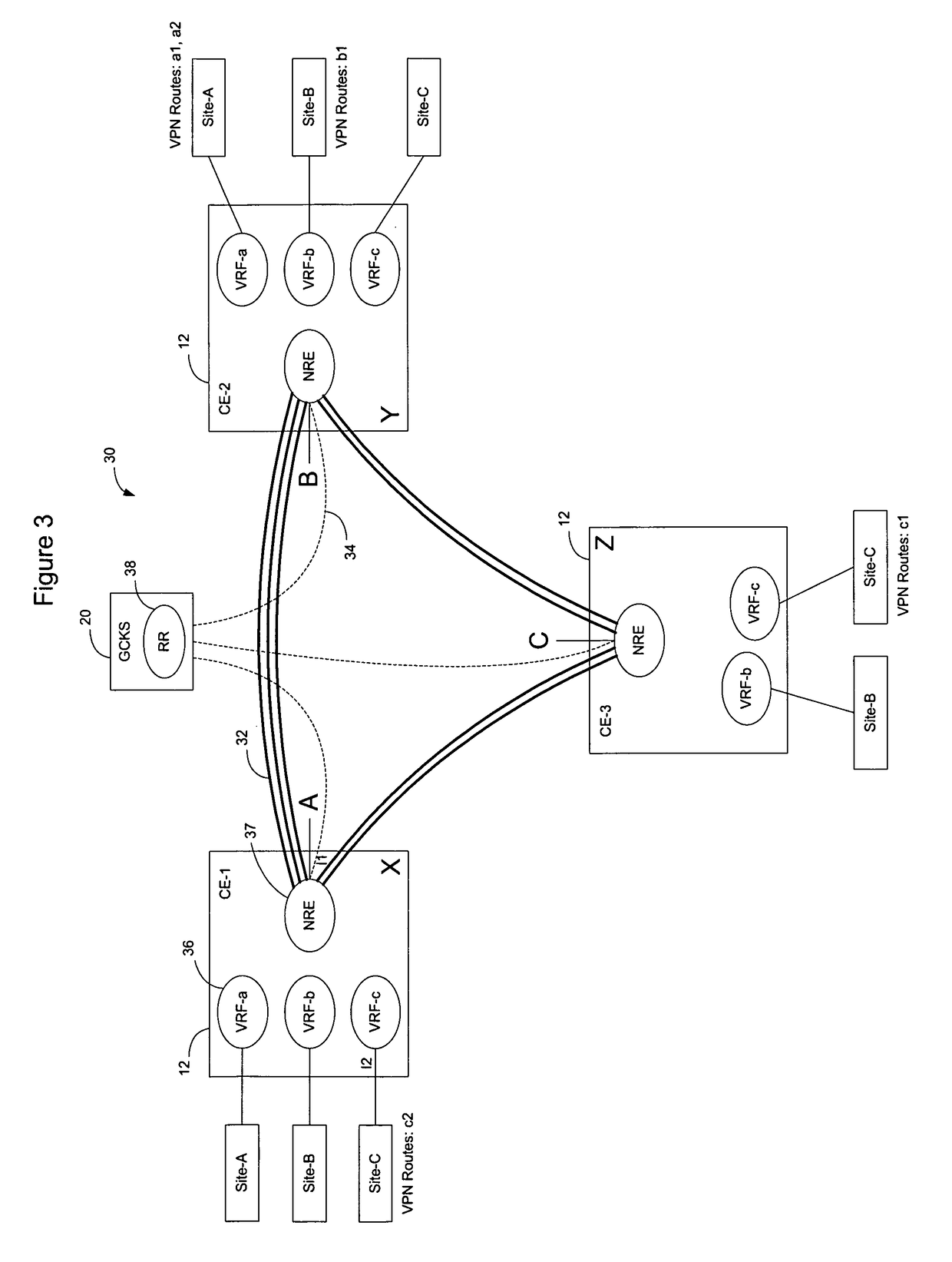 Method and apparatus for learning endpoint addresses of IPSec VPN tunnels