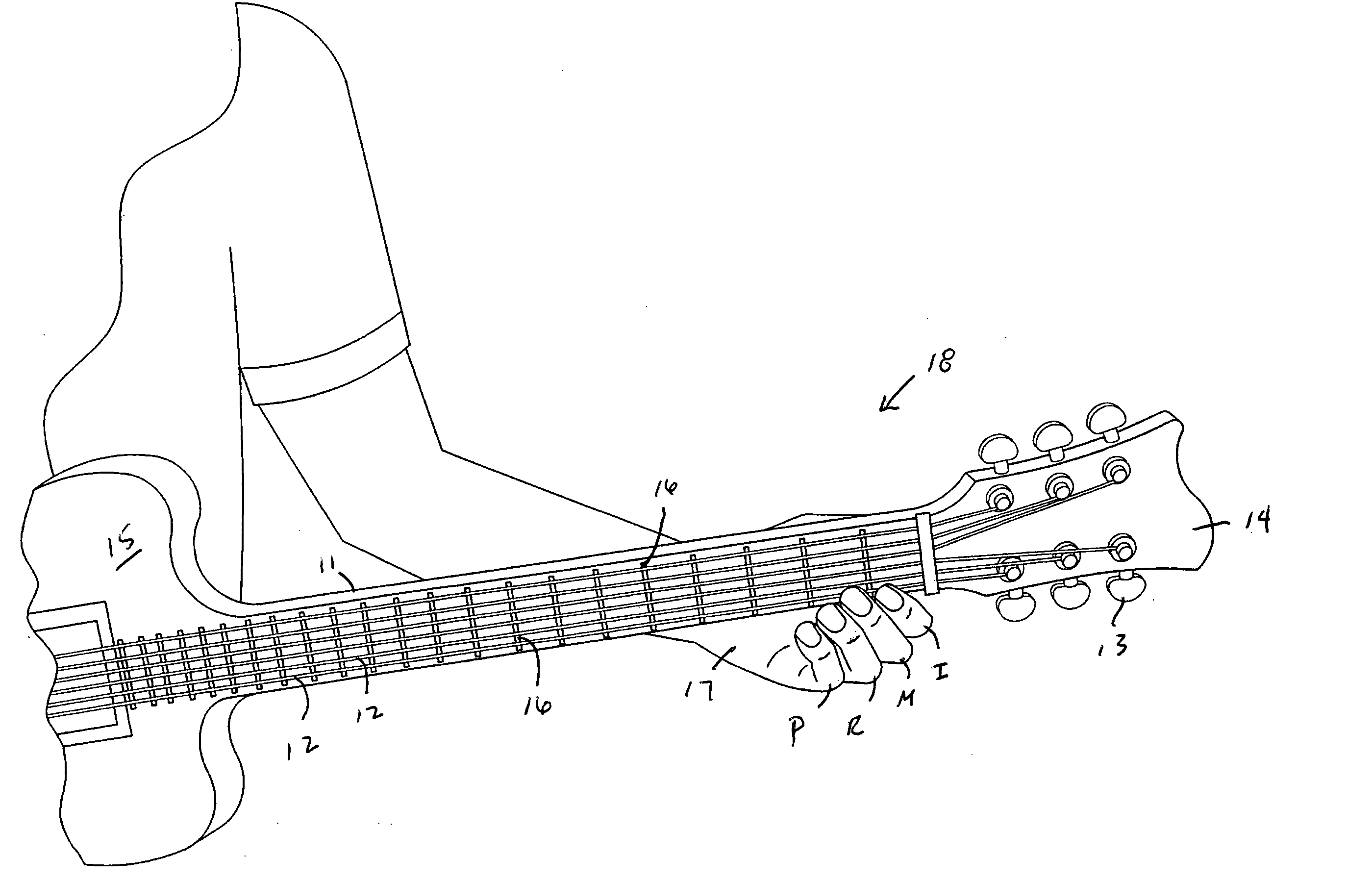 System and method for teaching guitar lessons