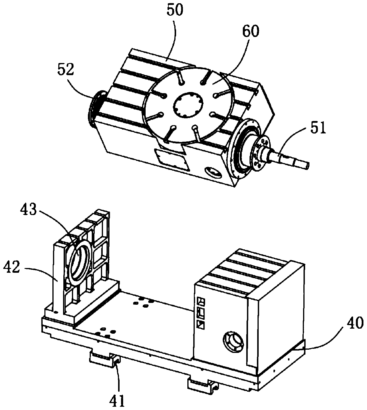 Efficient polyhedron processing machine tool