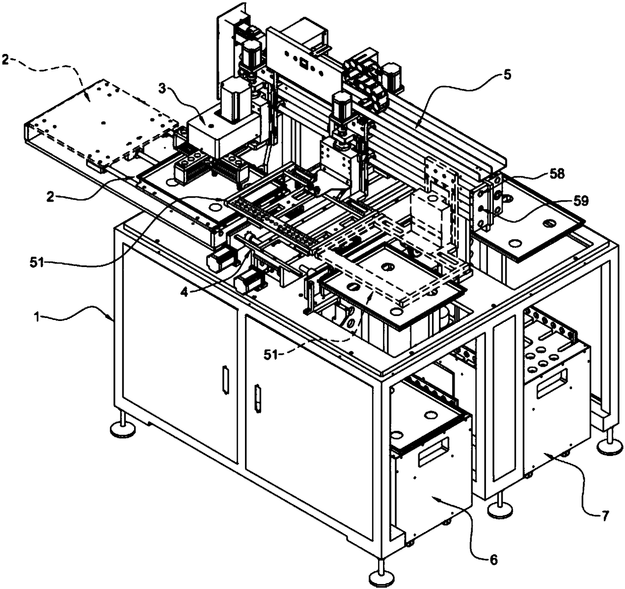 Automatic board feeding machine and automatic board feeding system