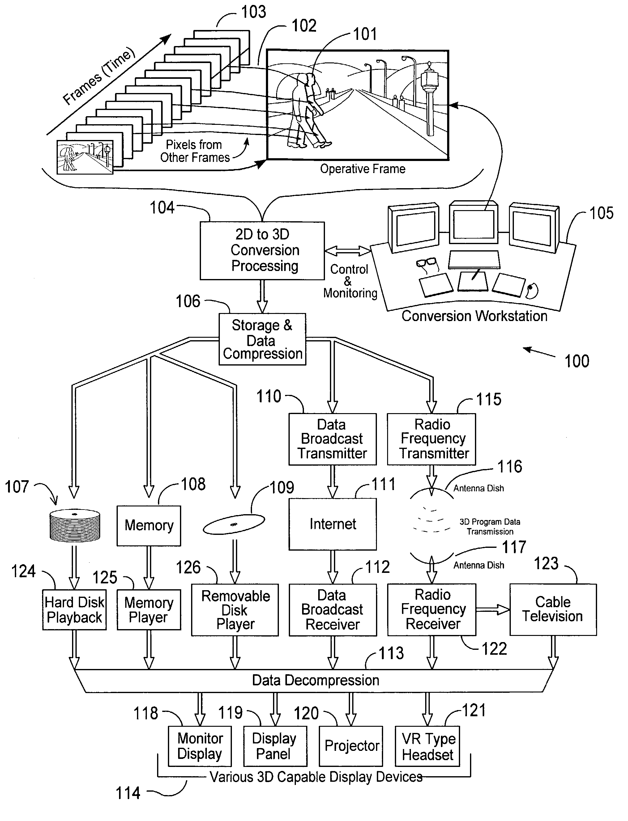 Method of hidden surface reconstruction for creating accurate three-dimensional images converted from two-dimensional images