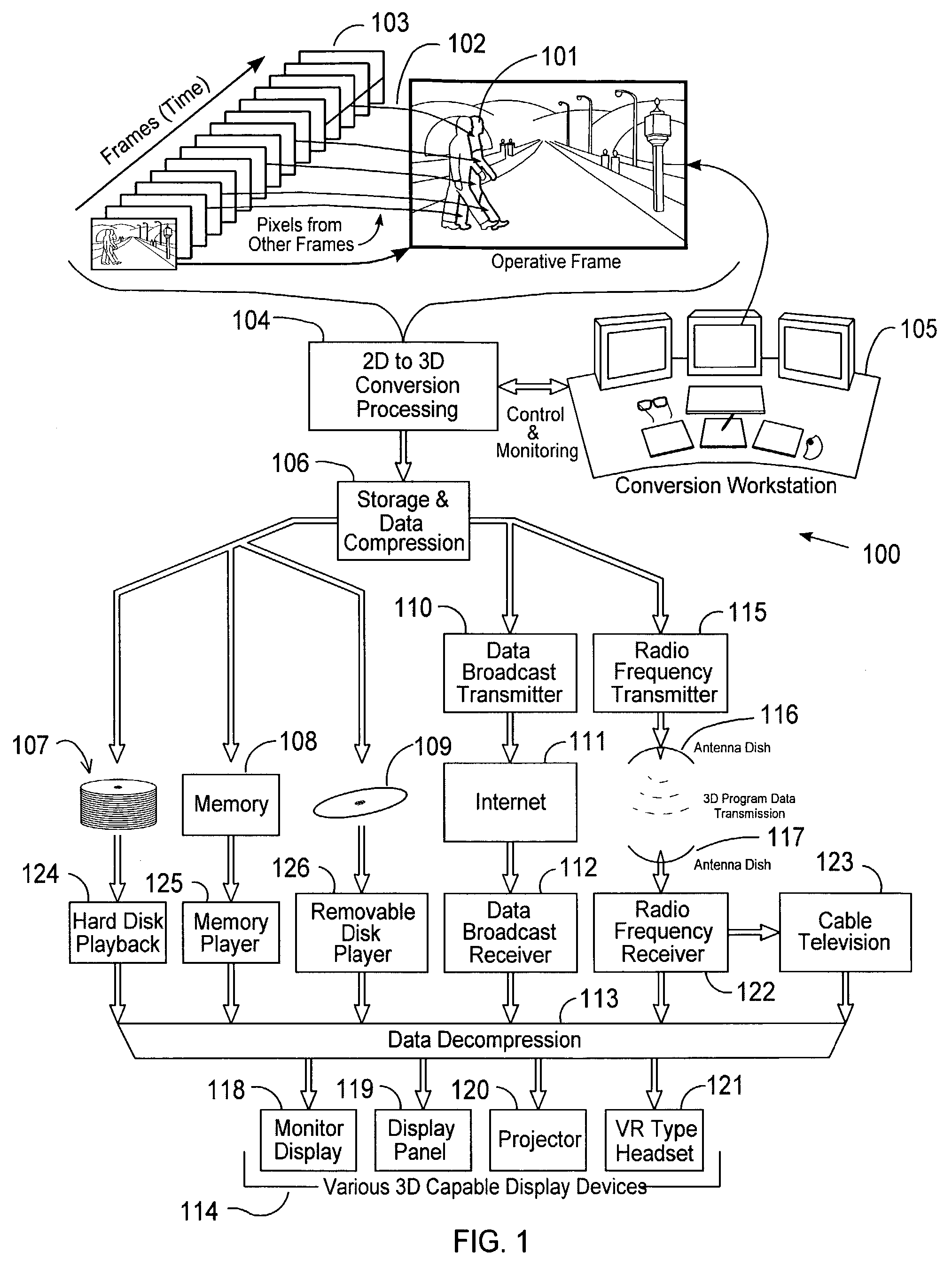 Method of hidden surface reconstruction for creating accurate three-dimensional images converted from two-dimensional images