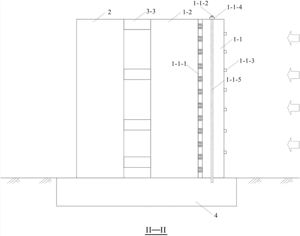 Especially-big high-altitude debris flow self-resetting energy-consuming blocking structure and implement method