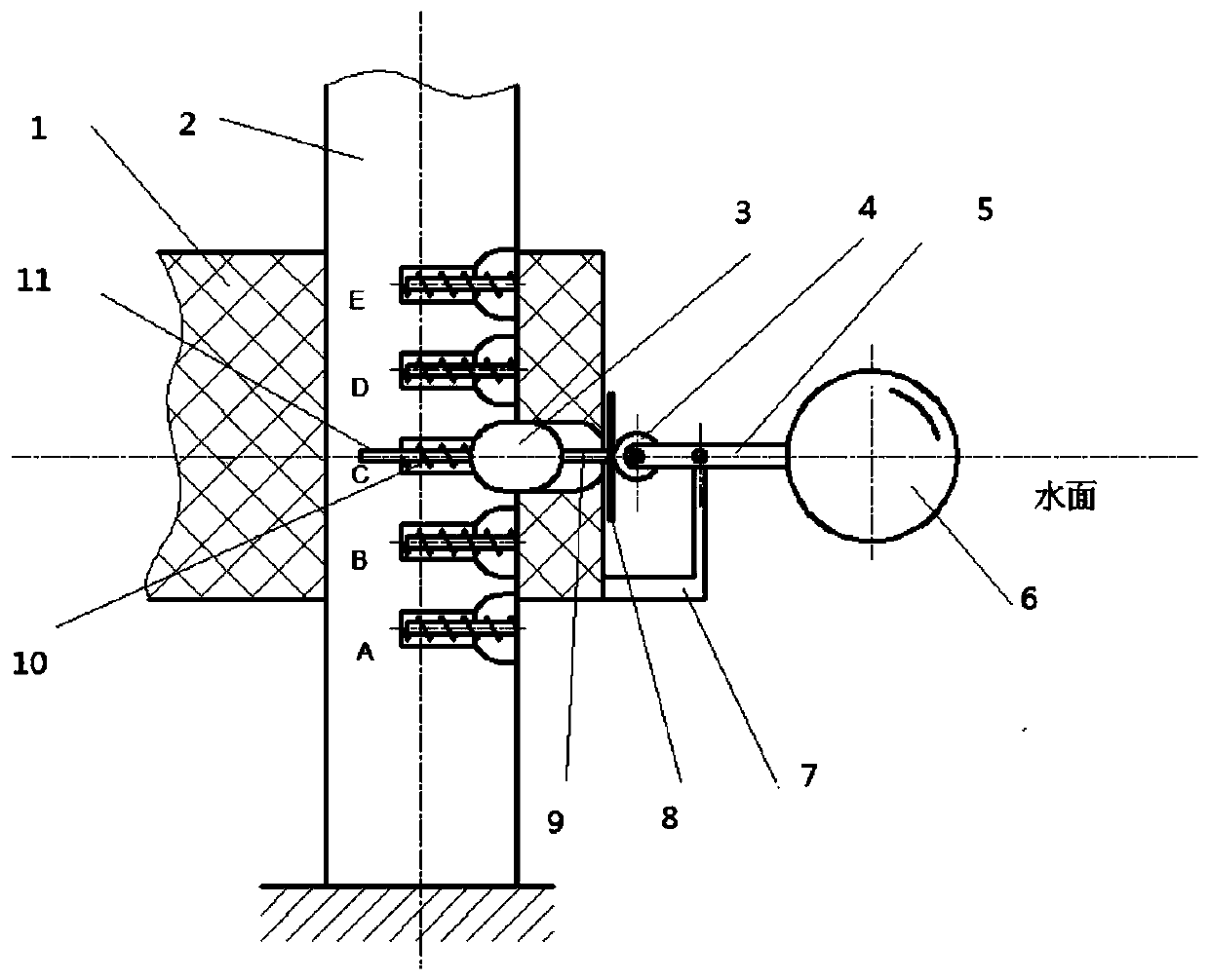 Automatic lifting and locking device and method for offshore floating platform