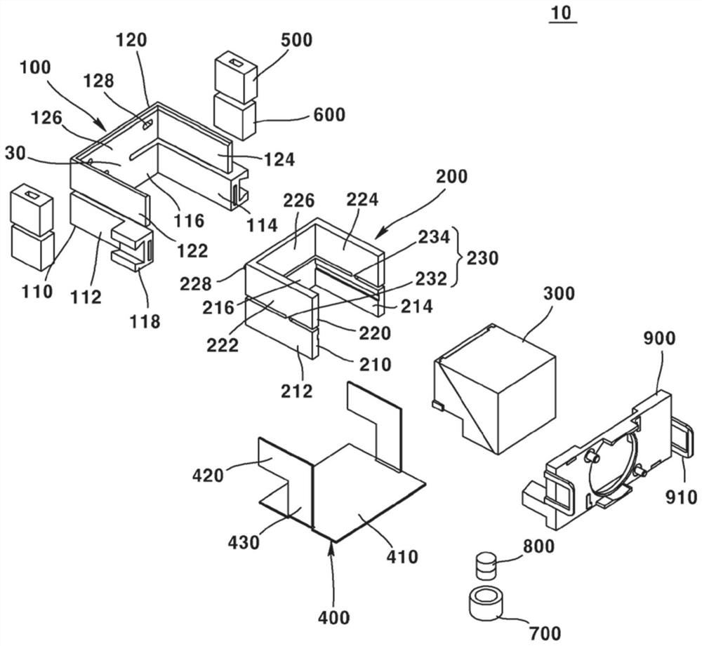 Driving device, camera module, and portable terminal device