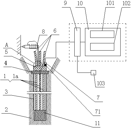 Detecting system and method of prestressed steel strand anchorage cable tensioning force