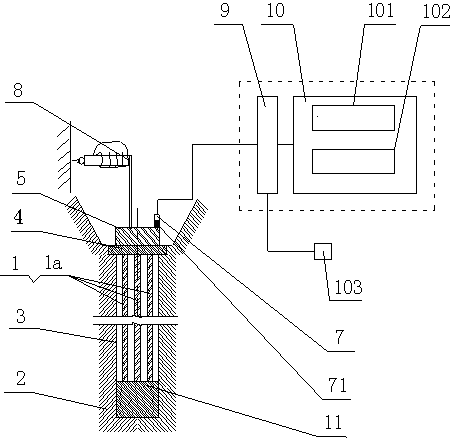 Detecting system and method of prestressed steel strand anchorage cable tensioning force