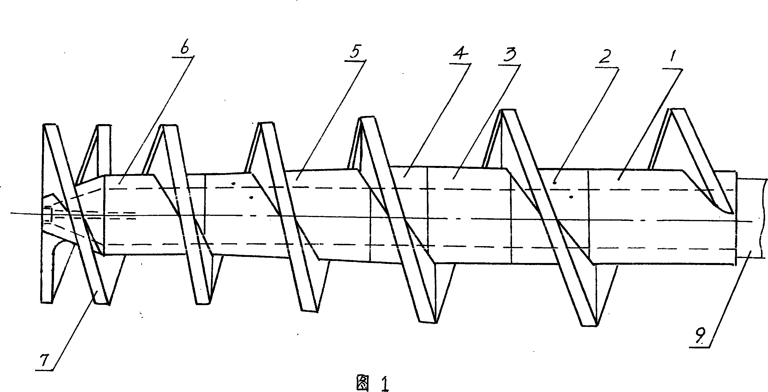 Diameter-variable pitch-variable hard-plastic extruding rimer group of building material machine extruder