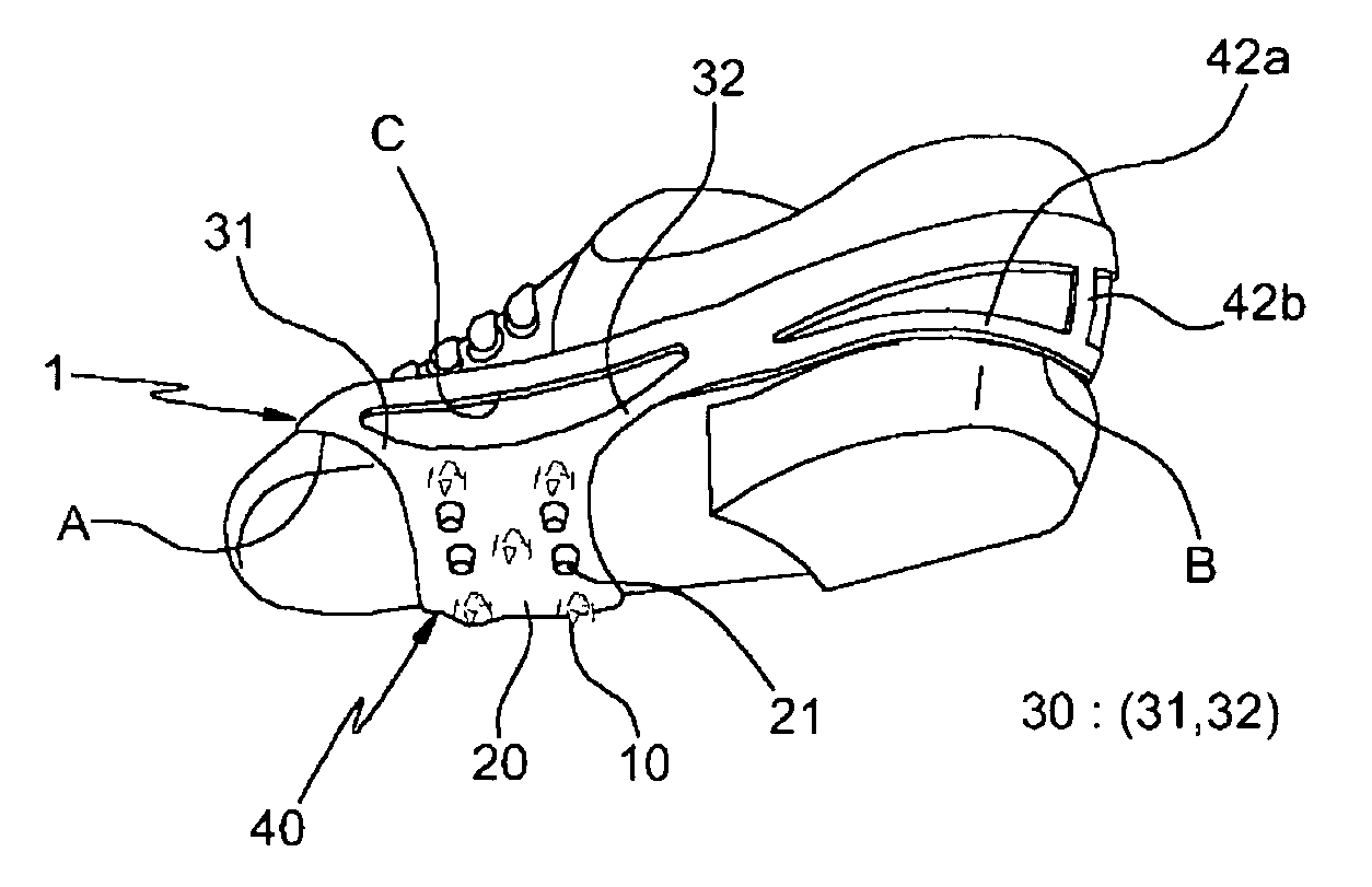 Safety crampon with generality put on