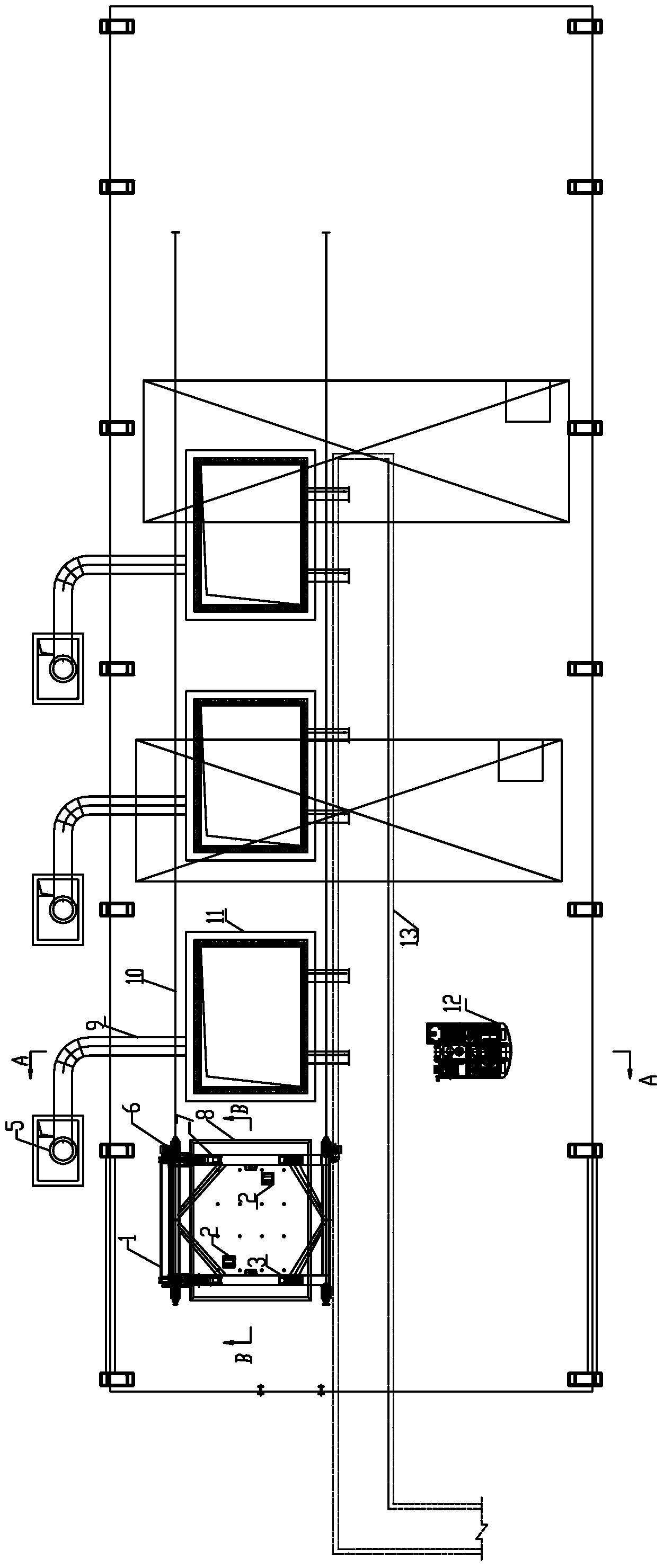 Mobile hot smoldering slag treatment line