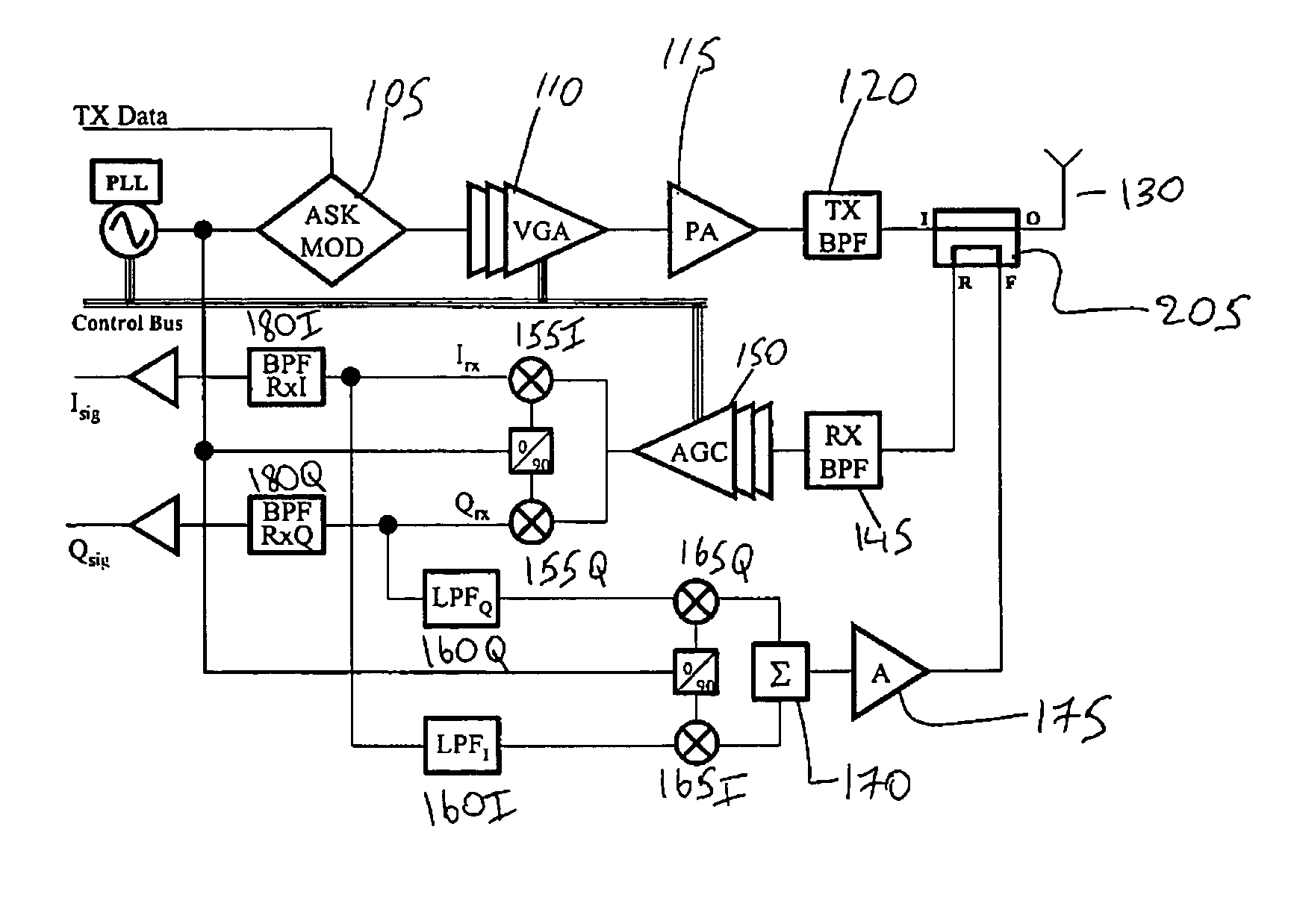 Full-duplex radio frequency echo cancellation