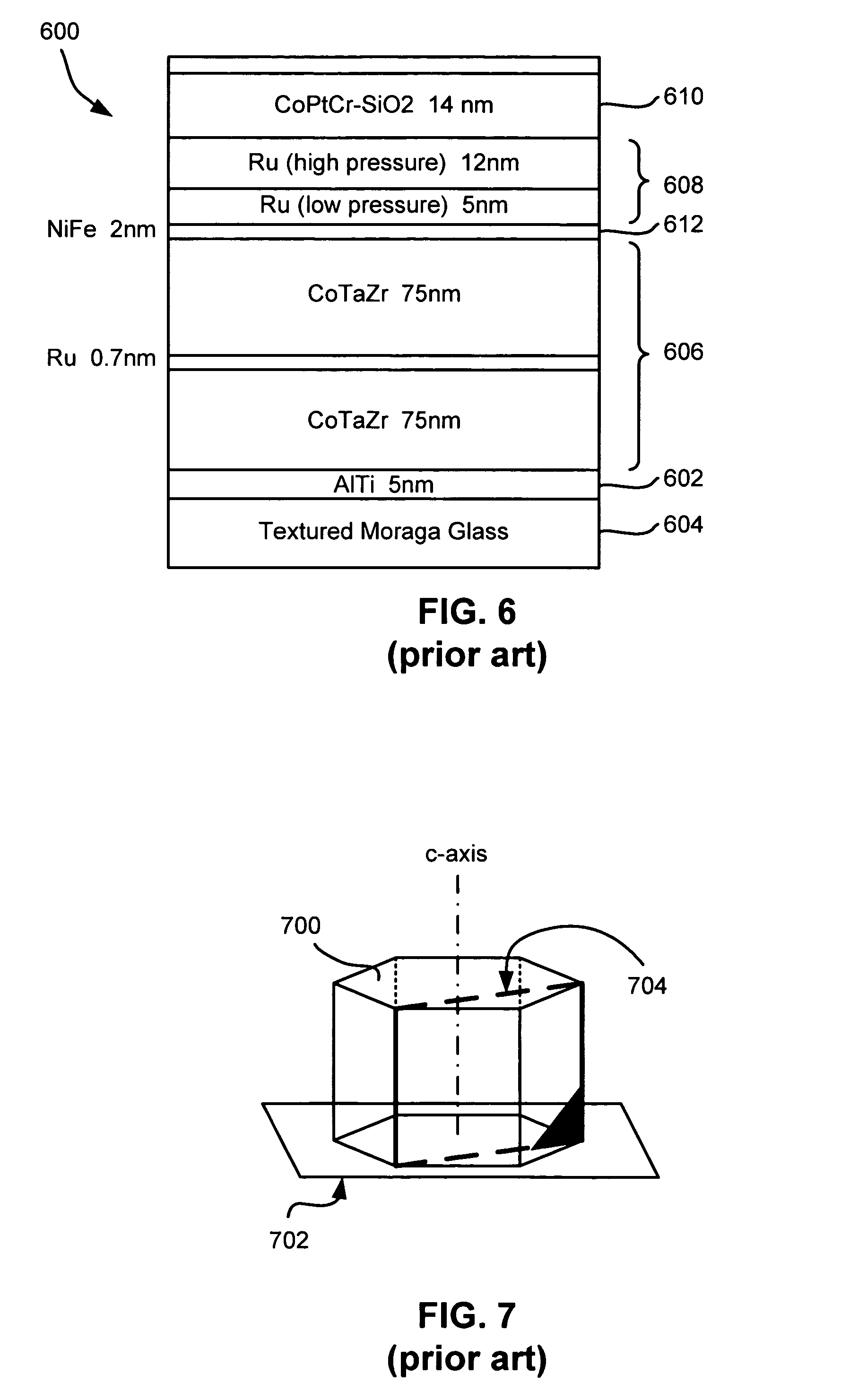 Recording medium comprising laminated underlayer structures