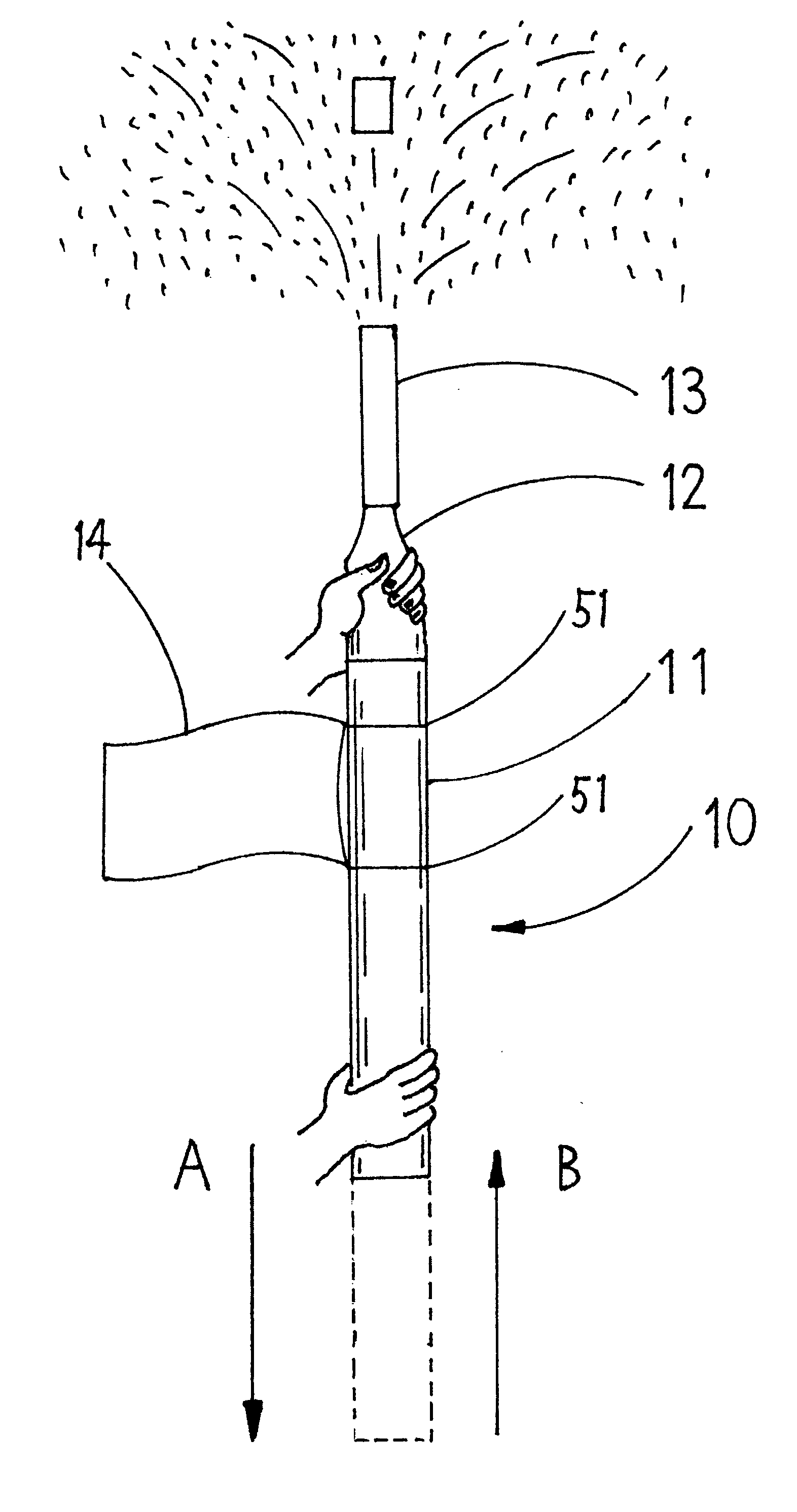 Launching device and disposable cartridge containing confetti, paper discs or fluid