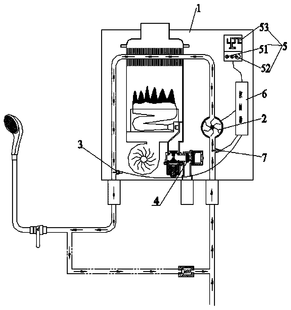 Zero-cold water gas water heater capable of limiting preheating temperature and control method of heater