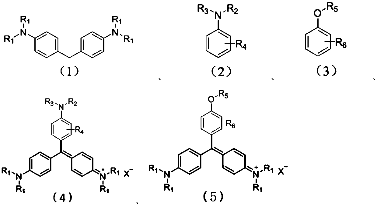 Method for preparing triarylmethane compounds and application thereof