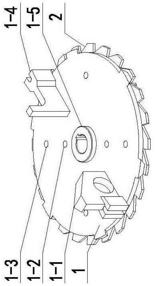 Composite cutter disc of food rubbish processor