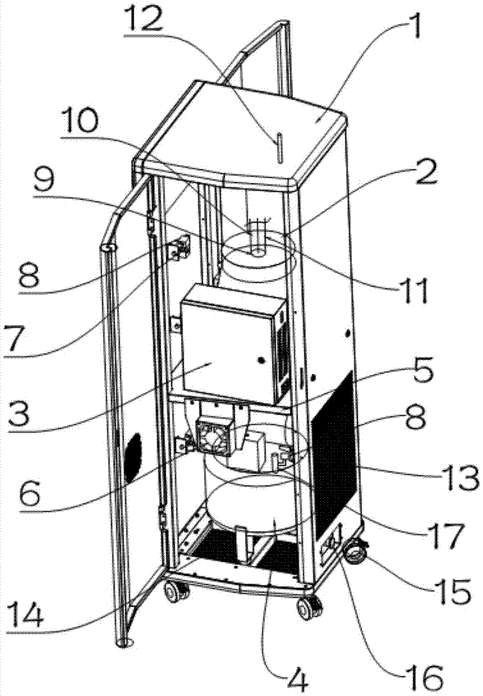 Spraying smell-removing device