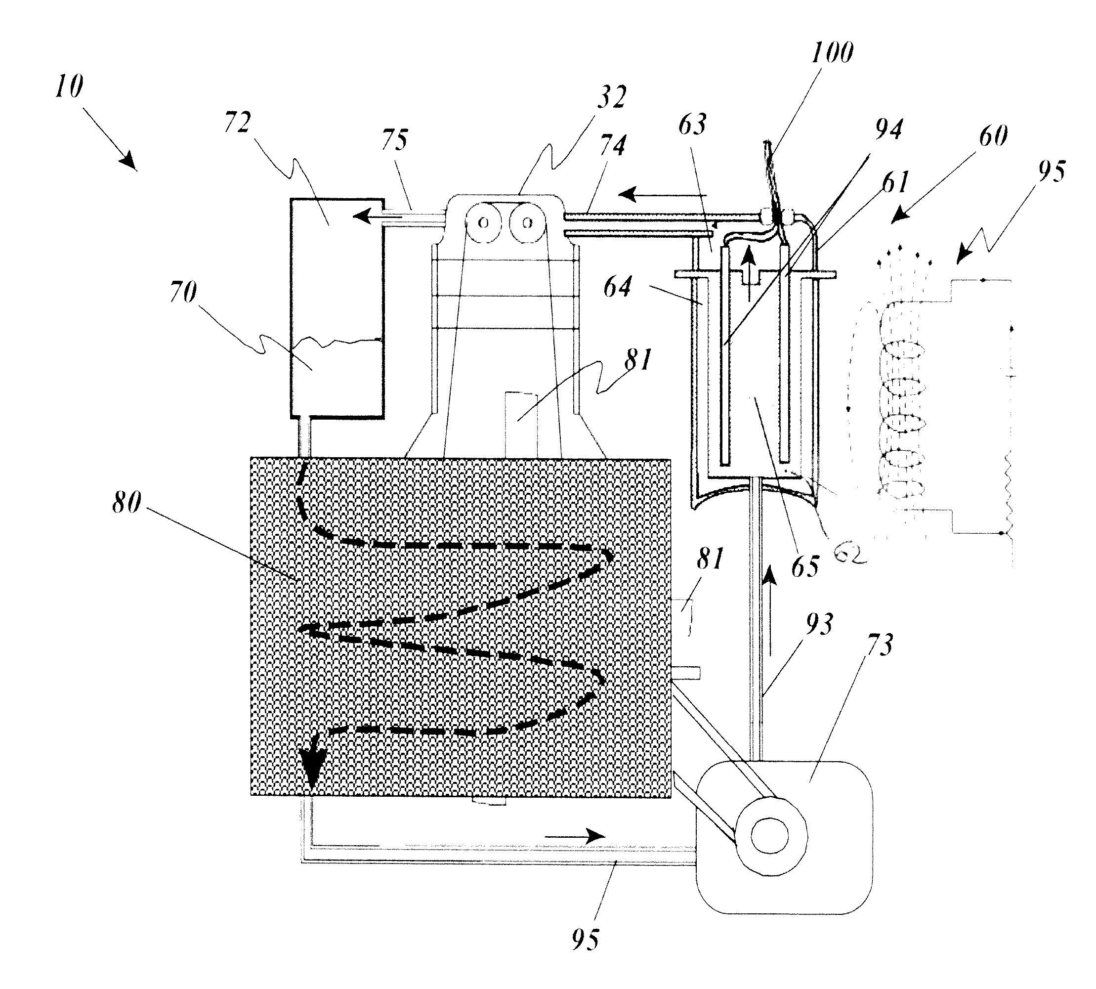 Thermal engine for operation with noncombustible fuels