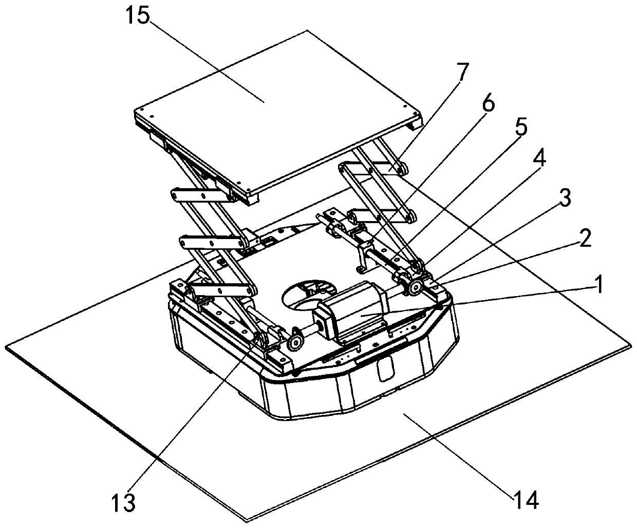 Work bin handling system and method using lifting robot