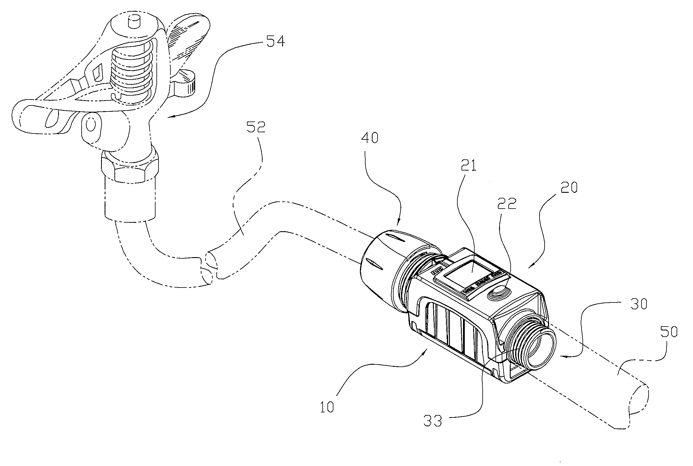 Pipe Connection Having A Flow Counting Function