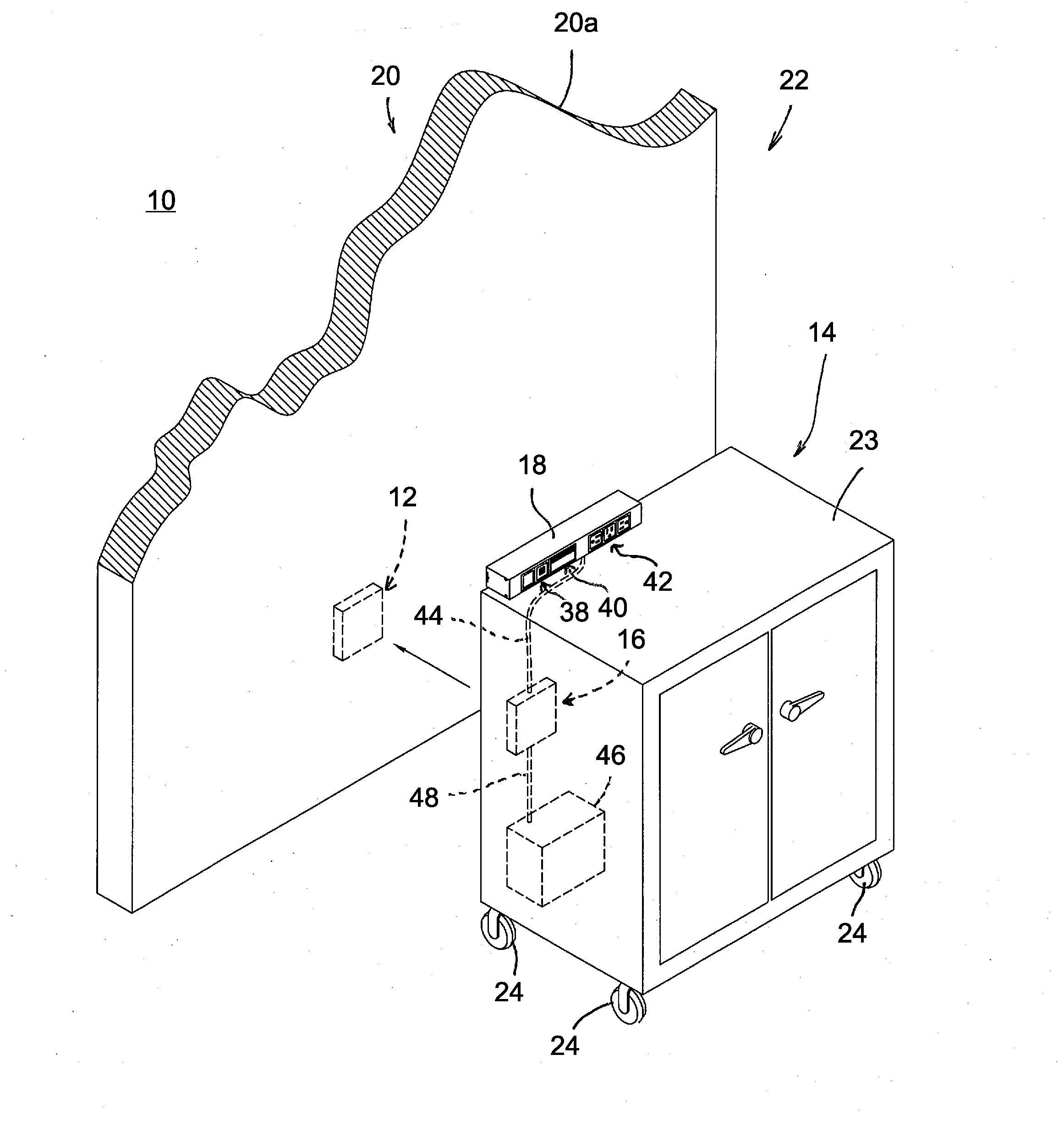 Wireless power for portable articles