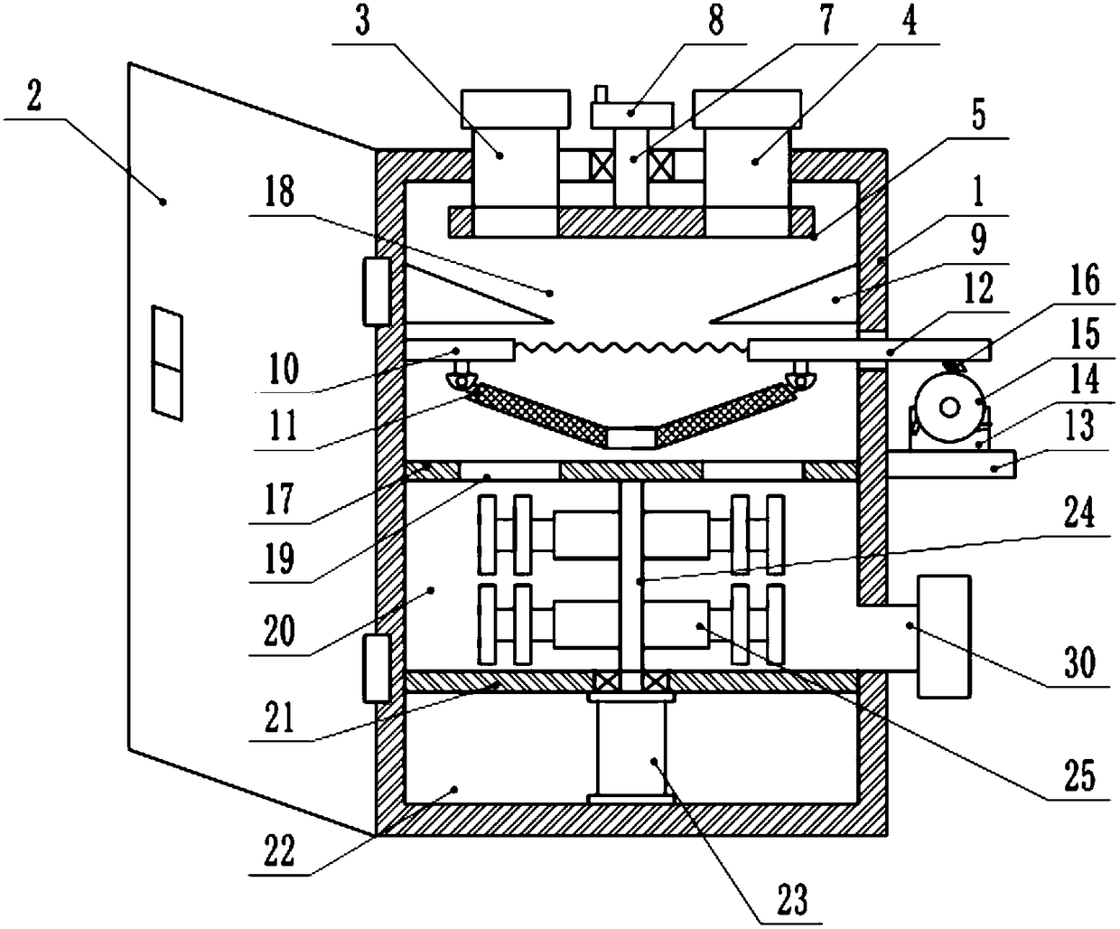 Equivalent filtering and mixing device for biomass liquid fuel