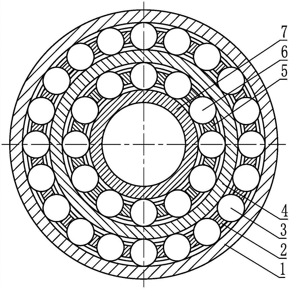 Tandem type rolling bearing