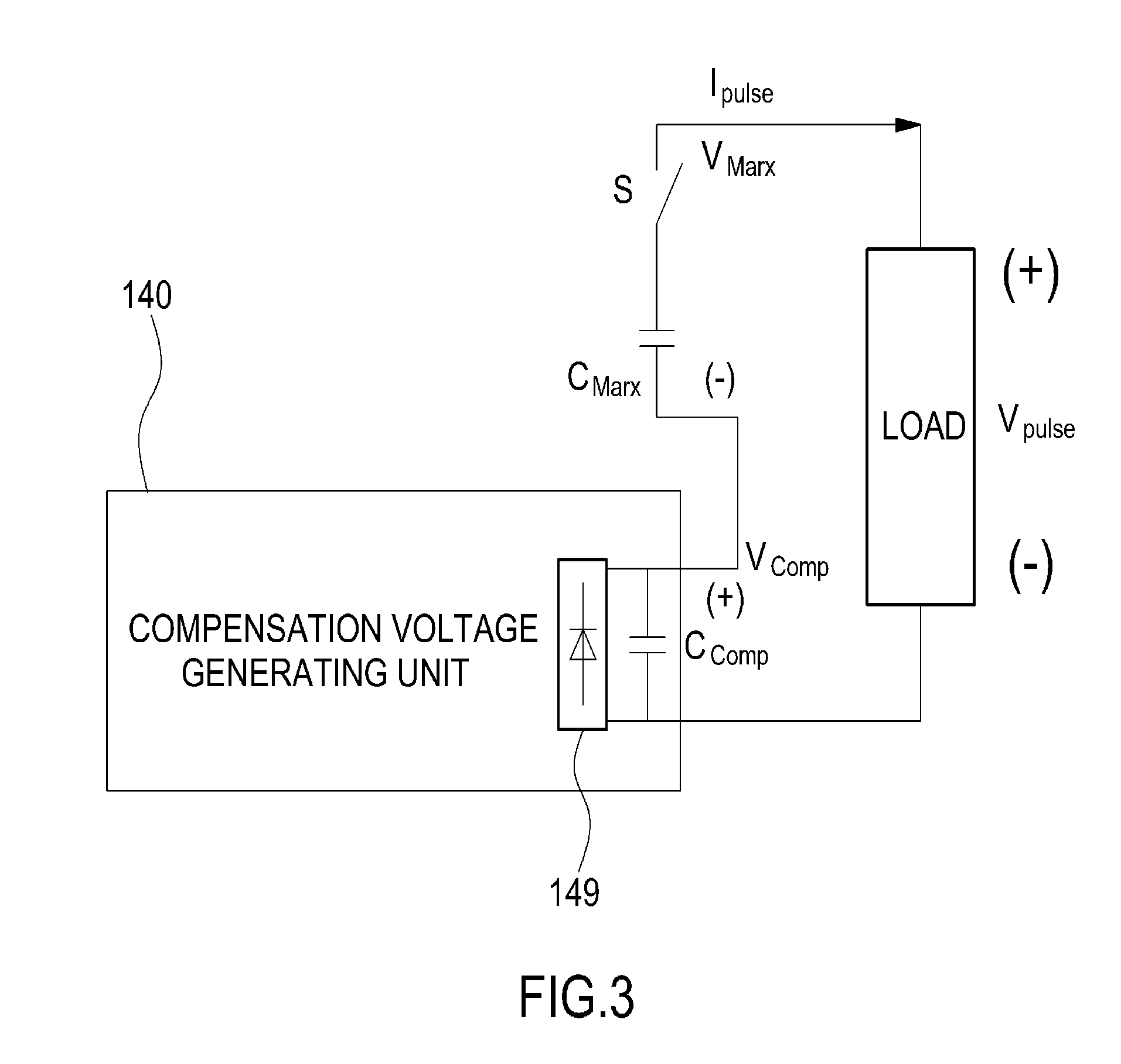 Active voltage droop control-type pulse power generator