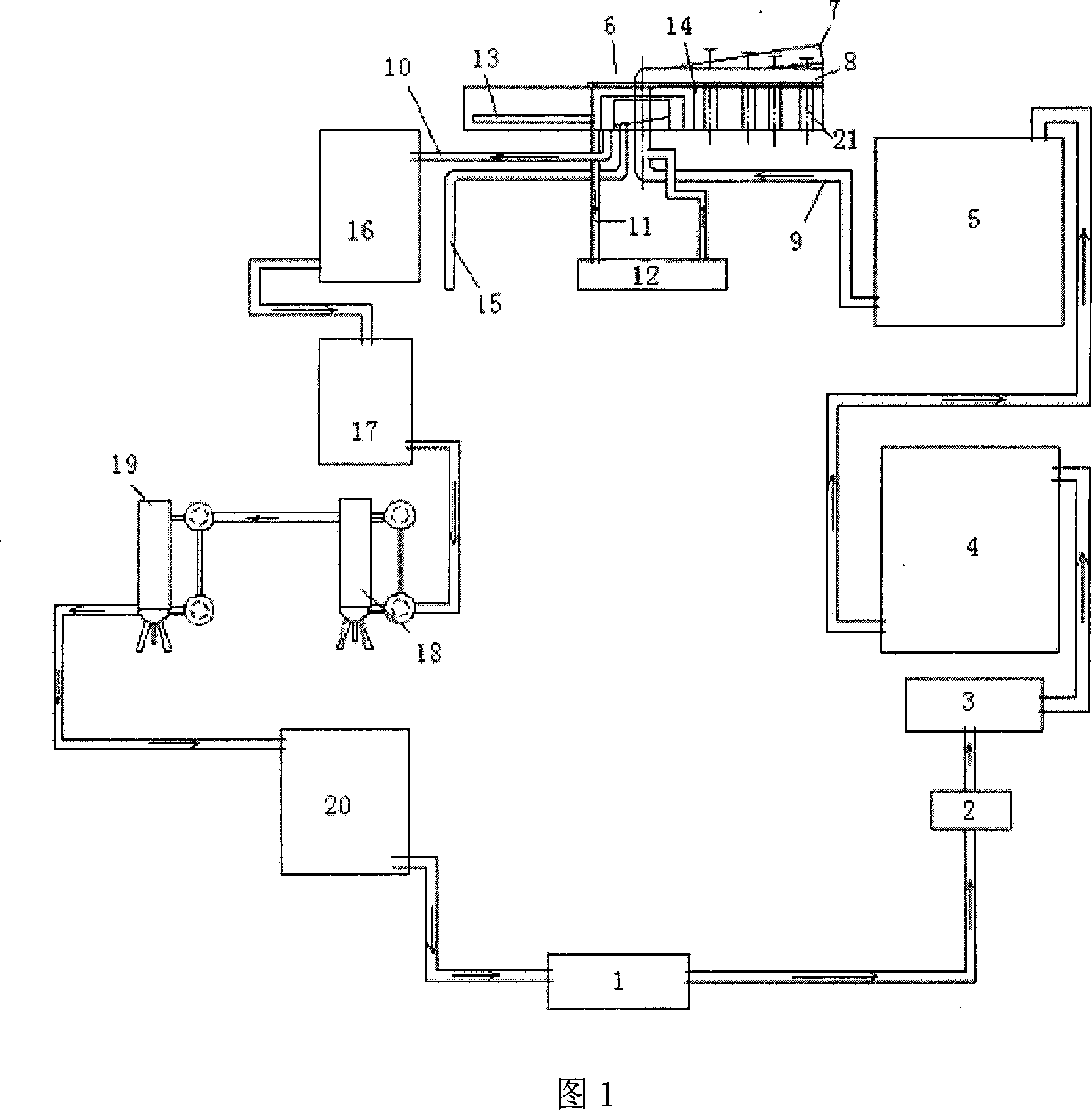 Water treating process and apparatus for cellulose fiber hydro-entangling process