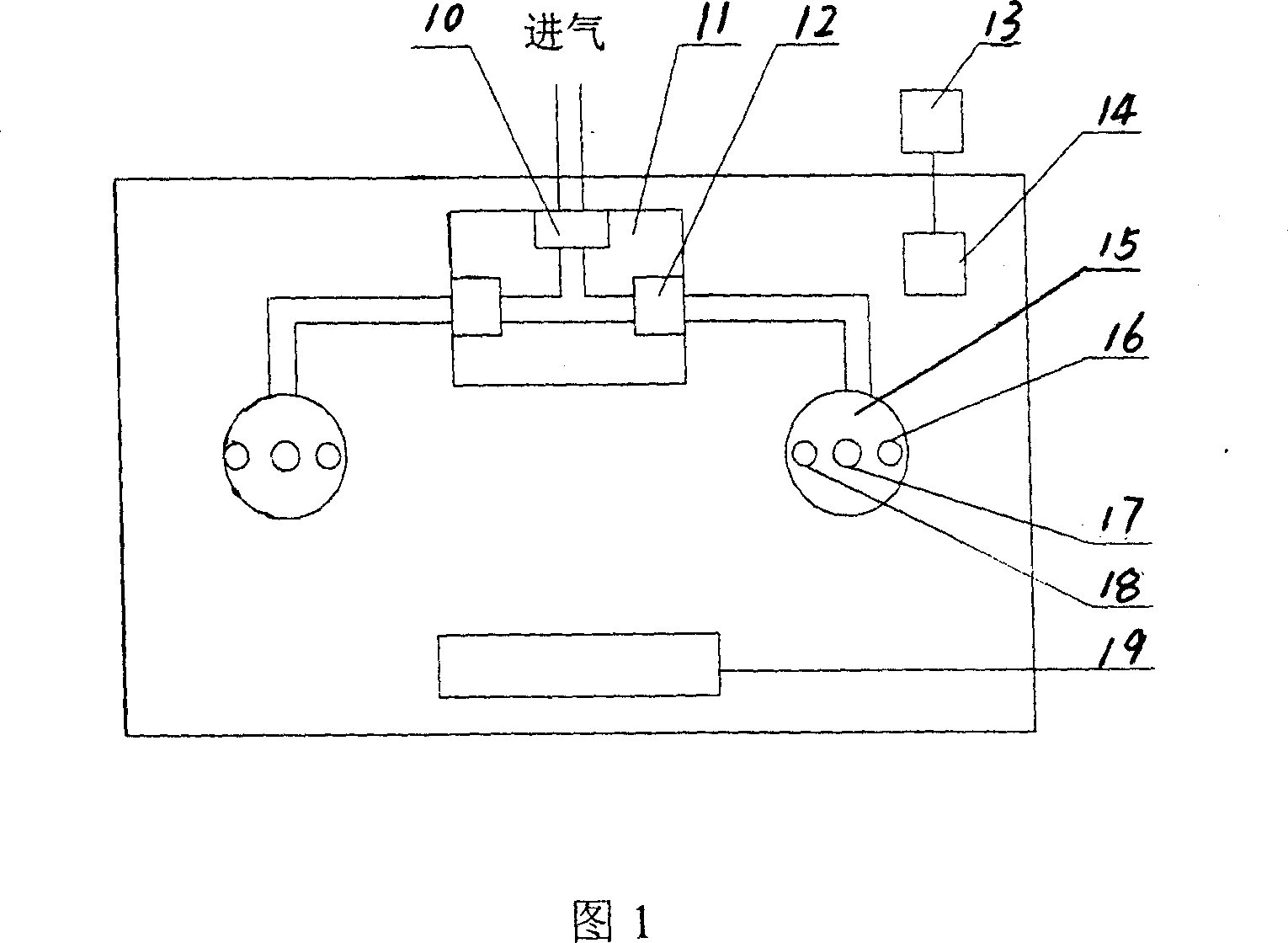 Embedded type control system for domestic gas oven