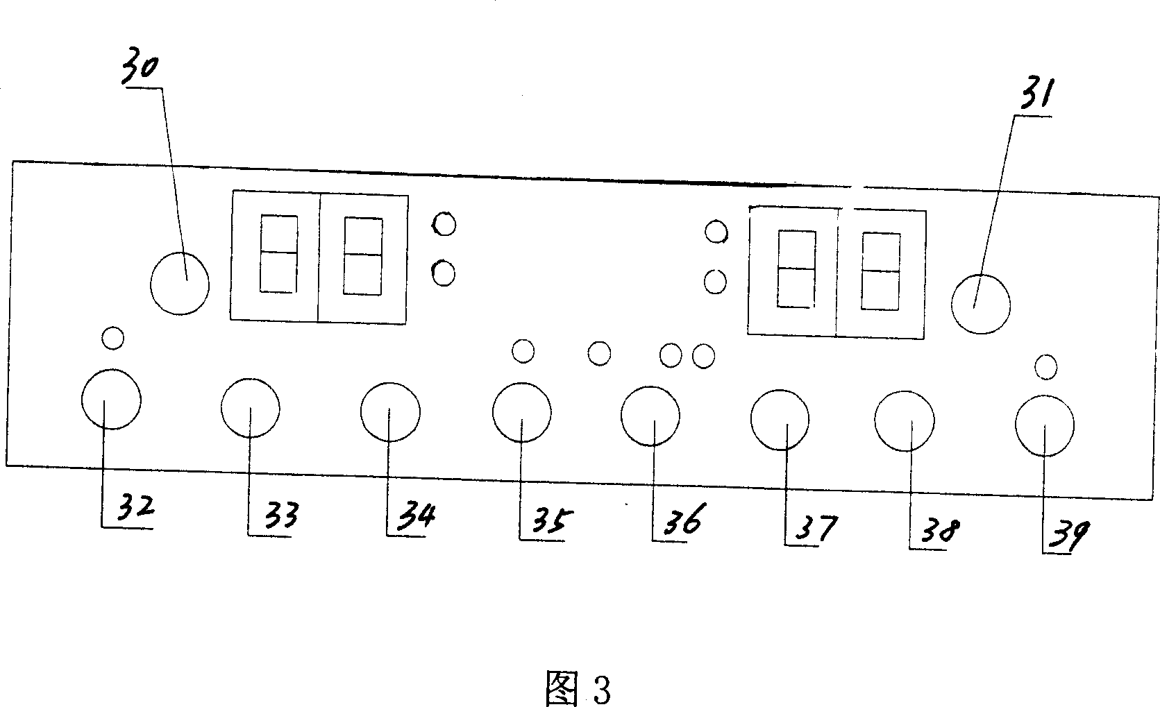 Embedded type control system for domestic gas oven