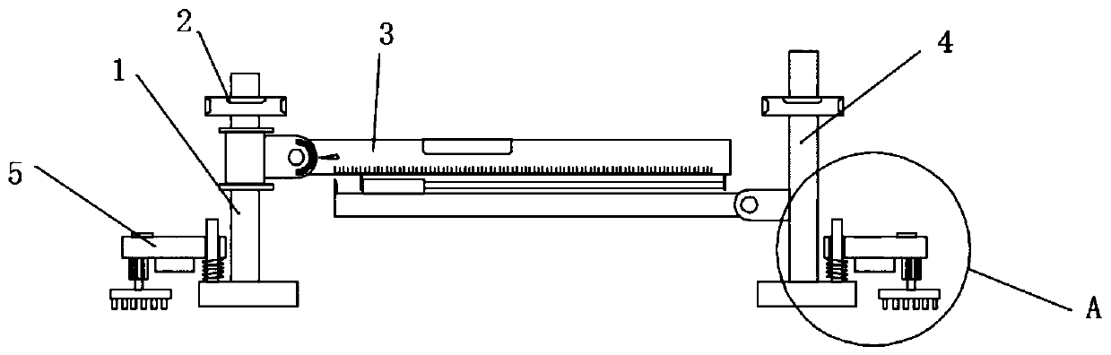 Ground flatness detection device