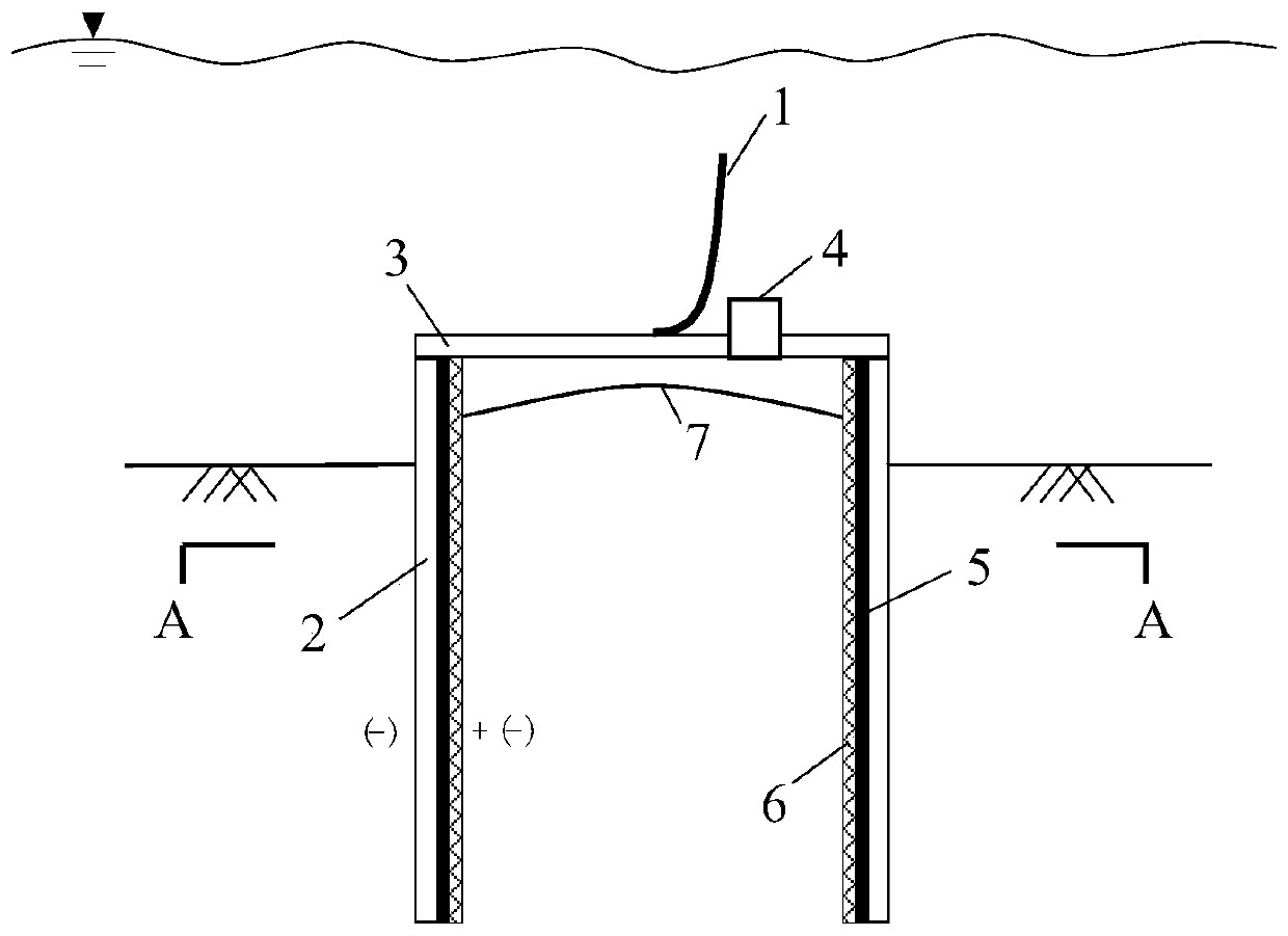 Suction cylindrical foundation sink tube deviation correction and reinforcing device and manufacture method thereof