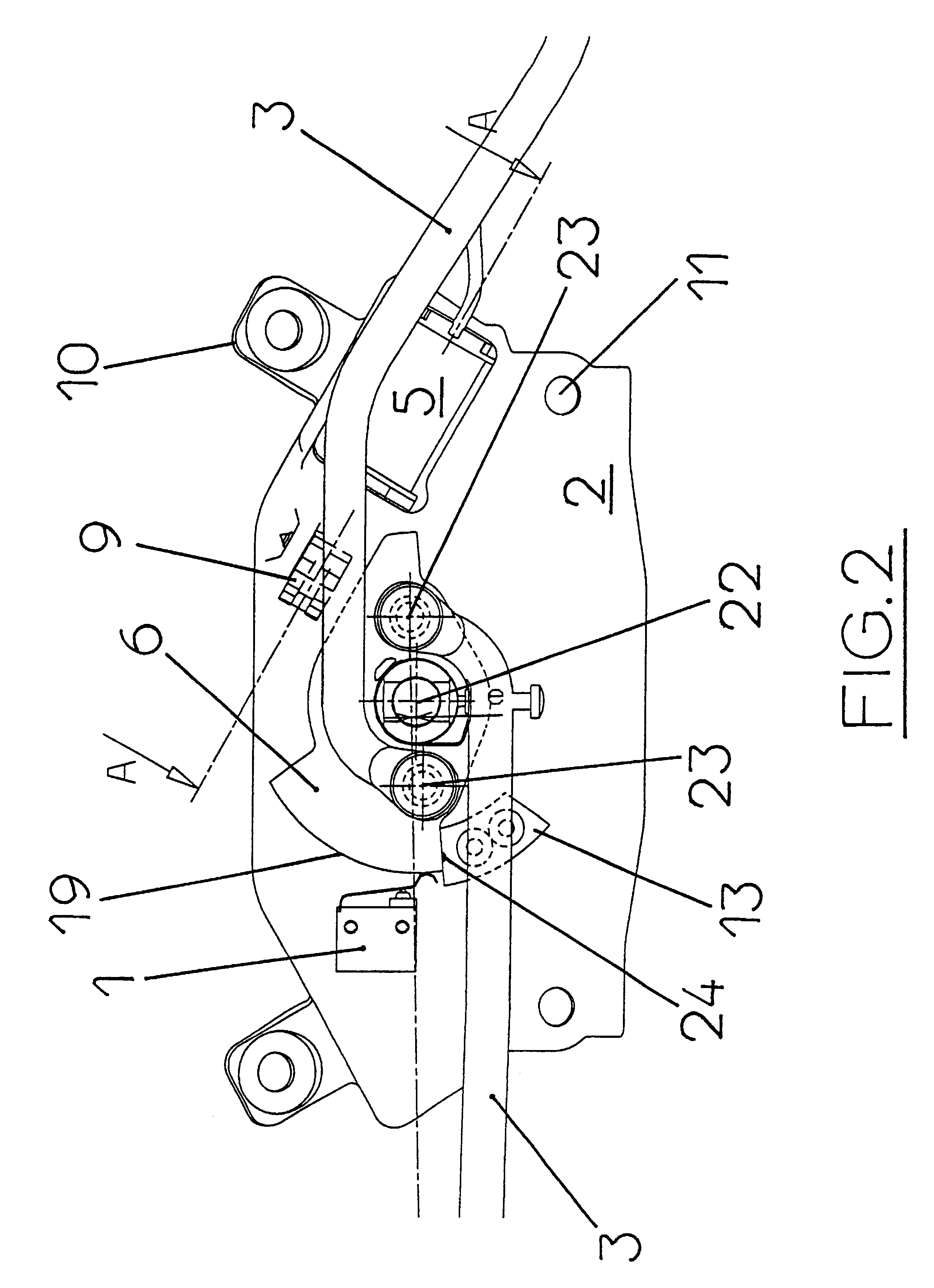 Unlocking device for vehicle convertible tops