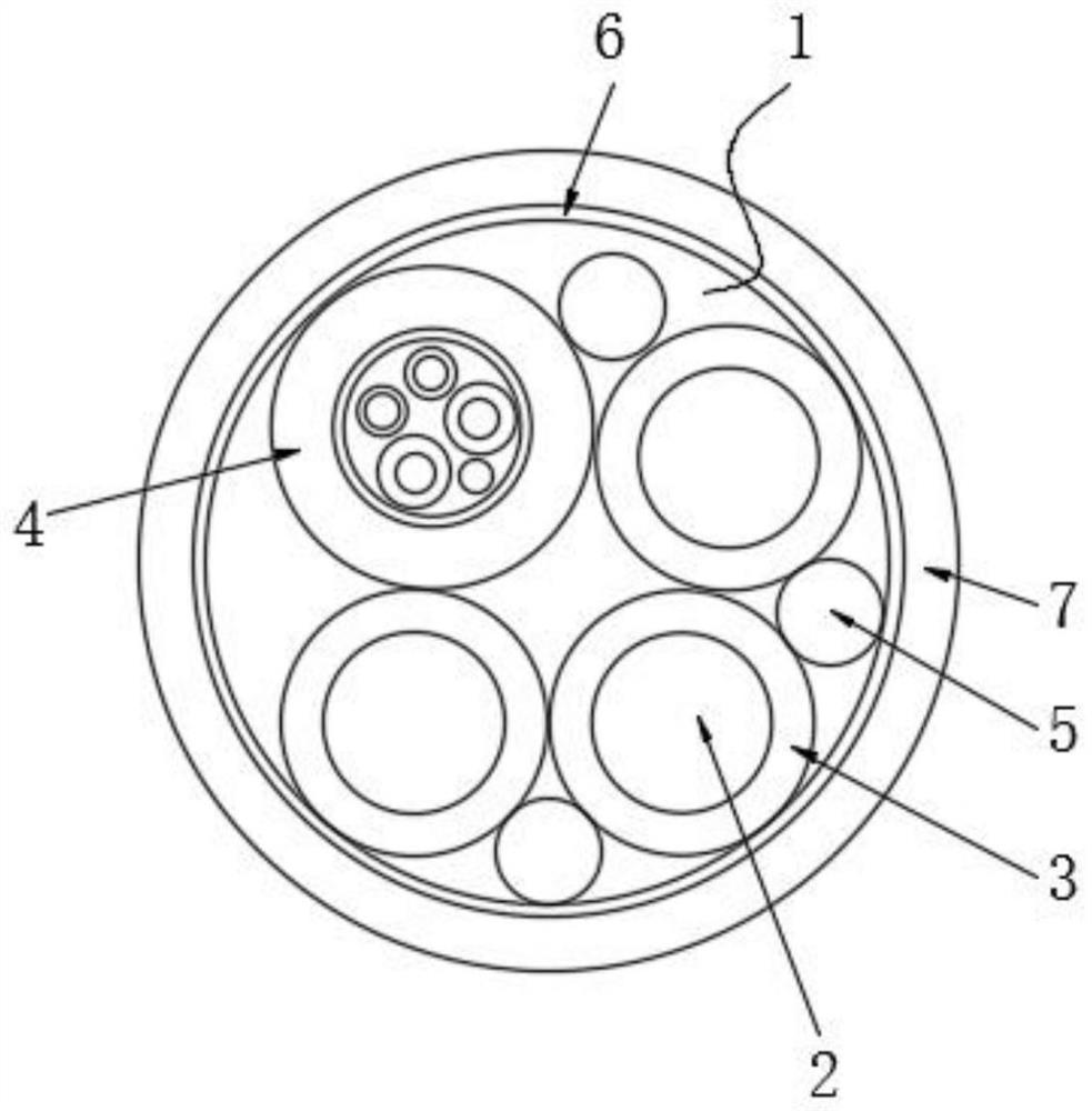 Bending-resistant and rolling-resistant new energy automobile charging cable