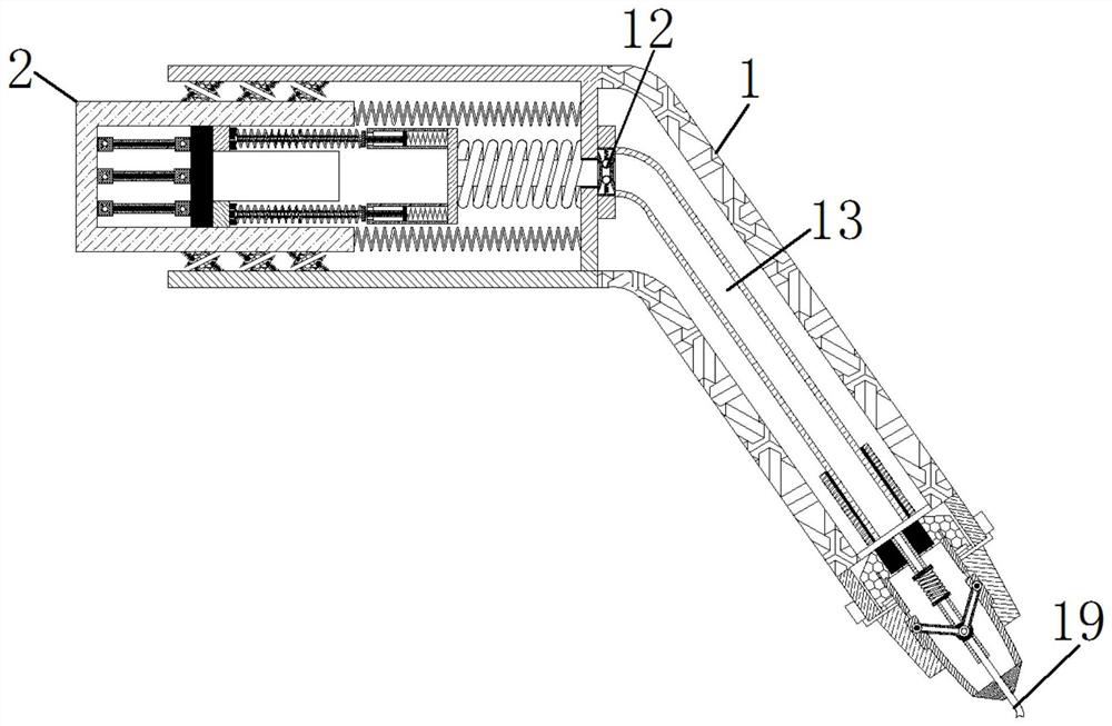 New energy automobile charging gun with over-high temperature automatic locking protection function