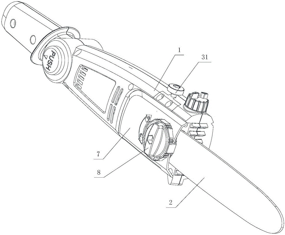 Chain tensioning mechanism of chain saw and assembly method of chain saw with such mechanism