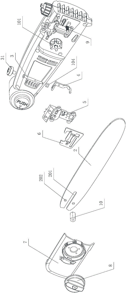 Chain tensioning mechanism of chain saw and assembly method of chain saw with such mechanism