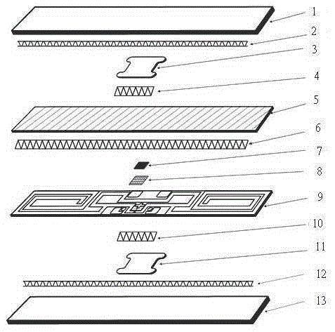 A kind of silicone rubber ultra-high frequency smart label and its manufacturing method and application