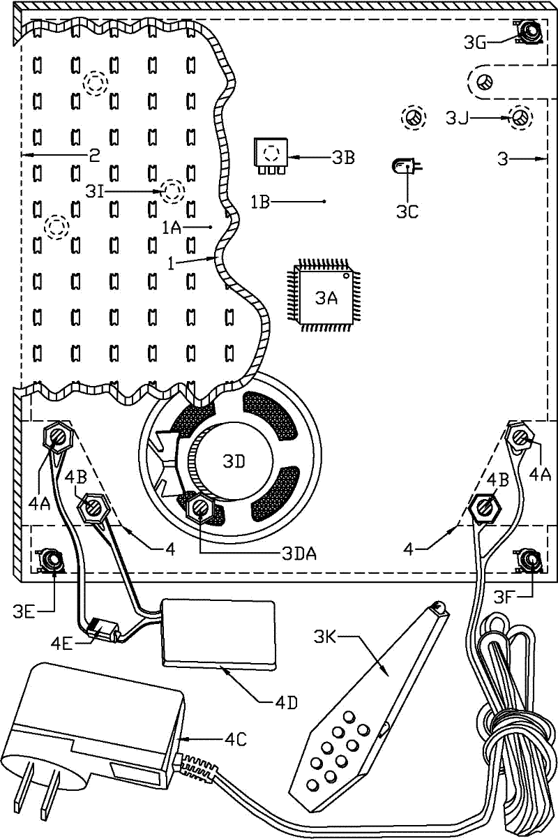 Single-board integrated LED (light-emitting diode) dot-matrix module