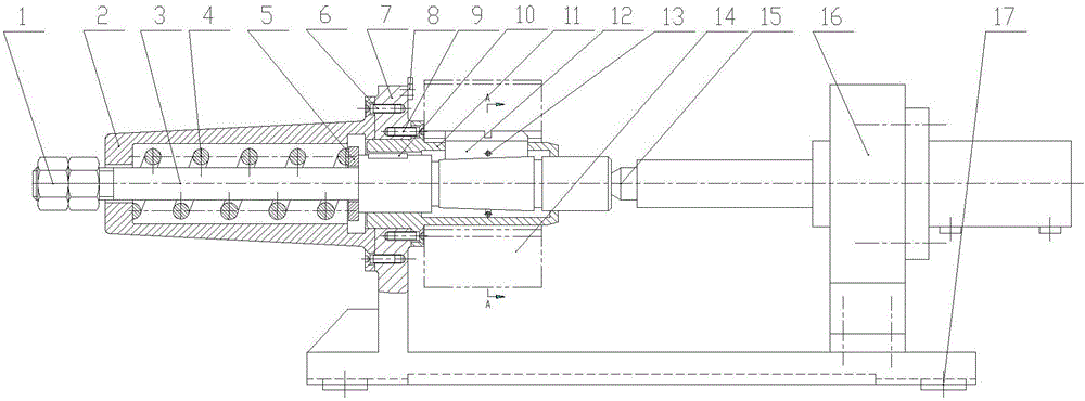 Expansion type centered clamping and milling device