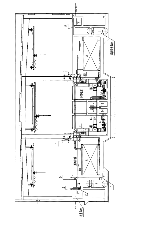 Clean water treatment combined system and combined technology of water supply plants