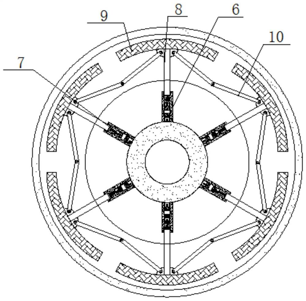 Pipe paint spraying device fixed from inside